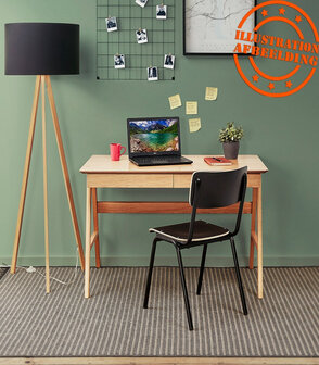 Rechte design bureau &#039;SIROKO&#039; van natuurlijk hout - 120x70 cm