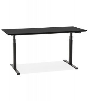Zwarte elektrische zit/sta-bureau &#039;BIONIK&#039; - 180x90 cm