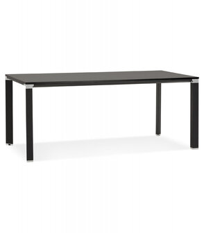 Vergader- / eettafel design &lsquo;XLINE&#039; in zwart hout - 200x100 cm