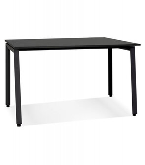 Zwarte vergadertafel/benchbureau &#039;AMADEUS SQUARE&#039; - 140x140 cm
