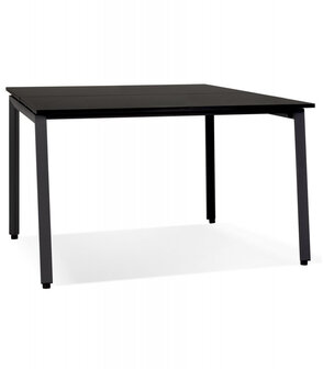 Zwarte vergadertafel/benchbureau &#039;AMADEUS SQUARE&#039; - 160x160 cm