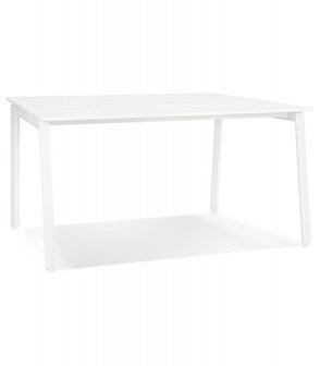 Witte vergadertafel/benchbureau &#039;AMADEUS SQUARE&#039; - 160x160 cm