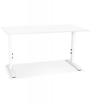 In hoogte verstelbare witte bureau &#039;OSMOSE&#039; - 160x80 cm