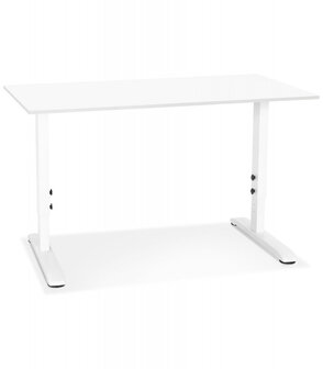 In hoogte verstelbare witte bureau &#039;OSMOSE&#039; - 140x70 cm