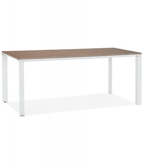 Design vergader- / eettafel &#039;XLINE&#039; 200 in walnootafwerking met witte structuur - 200x100 cm