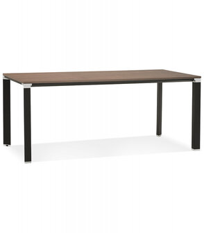 Design vergader- / eettafel &#039;XLINE&#039; 200 in walnootafwerking met zwarte structuur - 200x100 cm