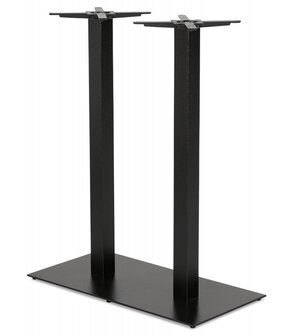 Zwart geverfde metalen tafelpoot &#039;NERO DOUBLE&#039; 100 cm