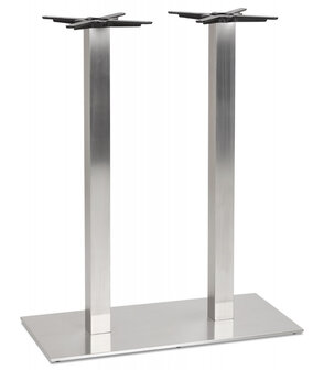 Tafelpoot van geborsteld metaal &#039;KARO DOUBLE&#039; 100 cm
