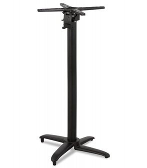 Opvouwbare tafelpoot &#039;PRATIK&#039; 110 van zwart aluminium binnen/buiten
