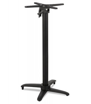 Opvouwbare tafelpoot &#039;PRATIK&#039; 110 van zwart aluminium binnen/buiten