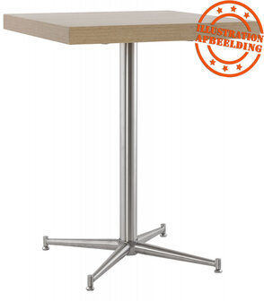Vierkant tafelblad &#039;NATO&#039; 68x68cm uit hout. Afgewerkt met naturel hout.