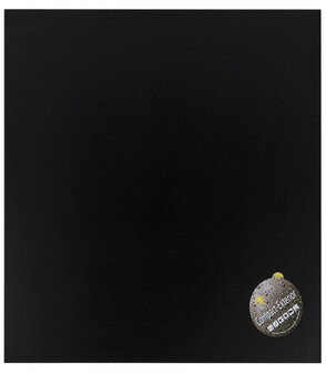 Zwart, vierkant tafelbad &#039;PLANO&#039; 60x60cm uit gecompresseerd hars