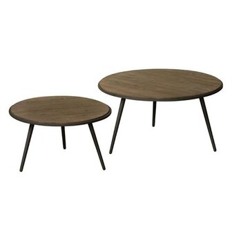 Rolo Bijzettafel set rond vanaf 60 cm Weather grey