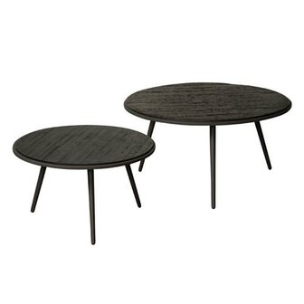 Rolo Bijzettafel set rond vanaf 60 cm Black