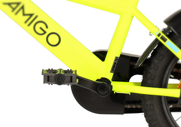 AMIGO Speeder 16 Inch Jongens Terugtraprem Geel/Zwart