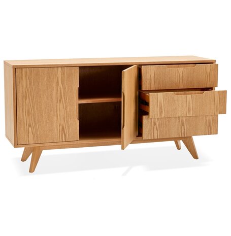 Designkast 'PORTOBELLO' in hout met natuurlijke afwerking