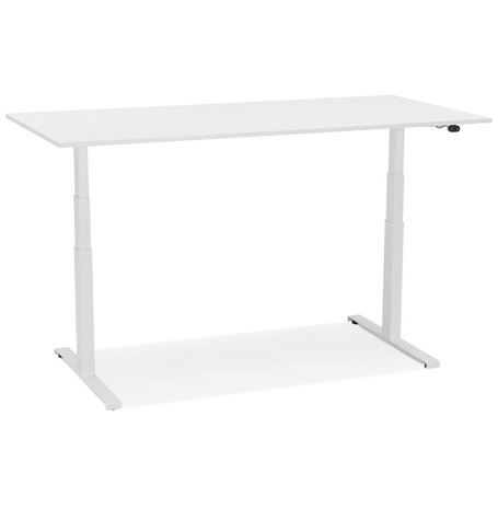 Witte verstelbare elektrische bureau 'TRONIK' - 160x80 cm