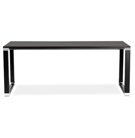 Groot recht directiebureau 'XLINE' in zwart hout - 200x100 cm
