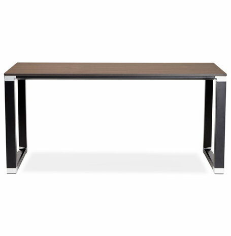 Groot directiebureau 'XLINE' 200 in walnootafwerking met zwarte structuur - 200x100 cm