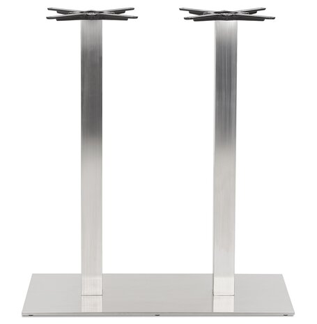 Tafelpoot van geborsteld metaal 'KARO DOUBLE' 100 cm