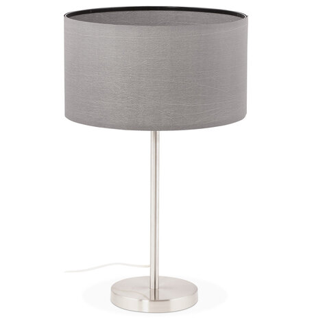 Grijze, in de hoogte regelbare tafellamp 'LIVING MINI'