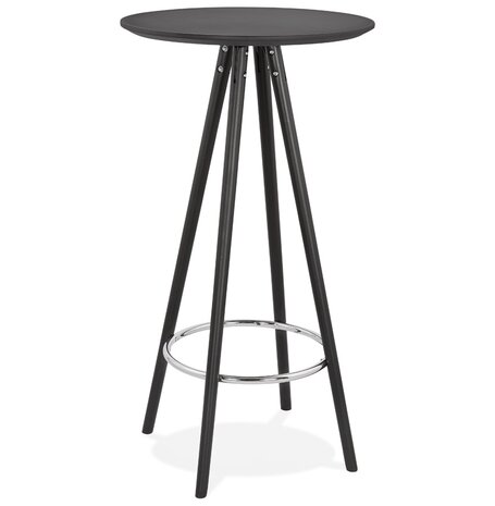 Hoge design tafel / Statafel 'GALA' in zwart hout