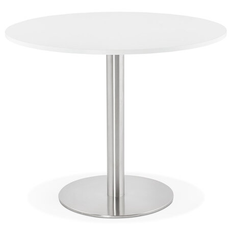 Kleine ronde bureautafel / eettafel 'DALLAS' wit - Ø 90 cm