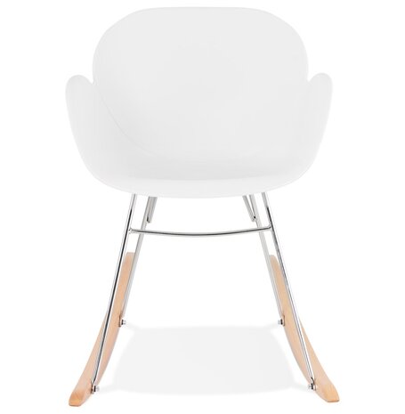Witte design schommelstoel ‘BASKUL' in kunststof