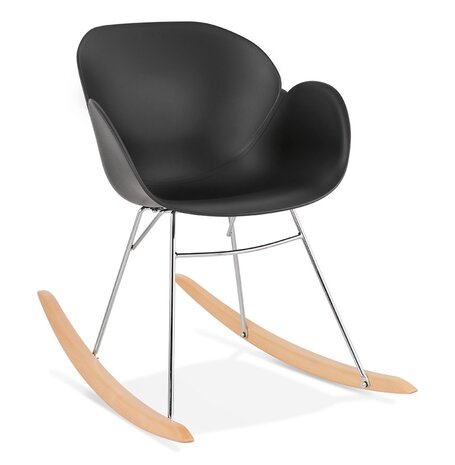Zwarte design schommelstoel ‘BASKUL' in kunststof