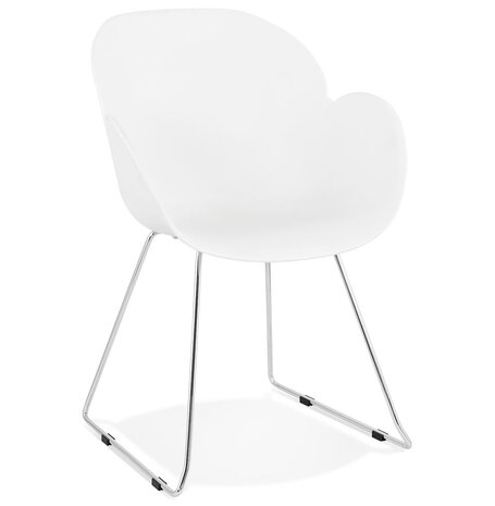 Designstoel ‘NEGO' in witte kunststof