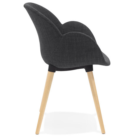 Stoel met Scandinavisch design ‘TAPIOCA' in donkergrijze stof