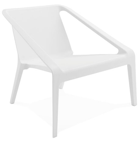 Lounge tuinzetel ‘SUNNY' in witte kunststof