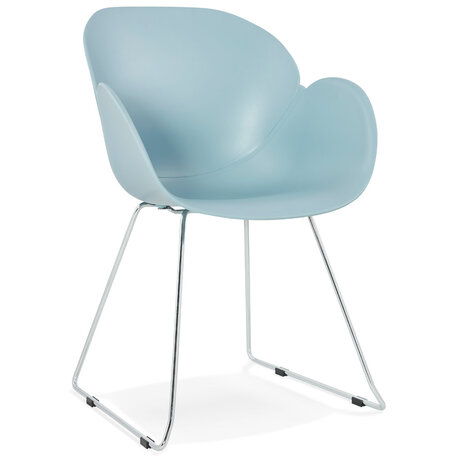 Moderne stoel 'NEGO' blauw van kunststof