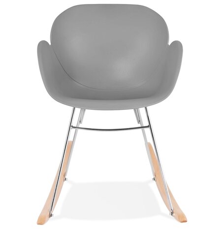 Design schommelstoel 'BASKUL' grijs van kunststof
