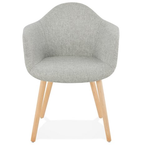 Design stoel met armleuningen 'RAMBLA' van grijze stof