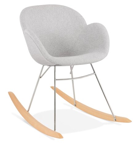 Design kantelstoel 'ROCKY' lichtgrijs in stof