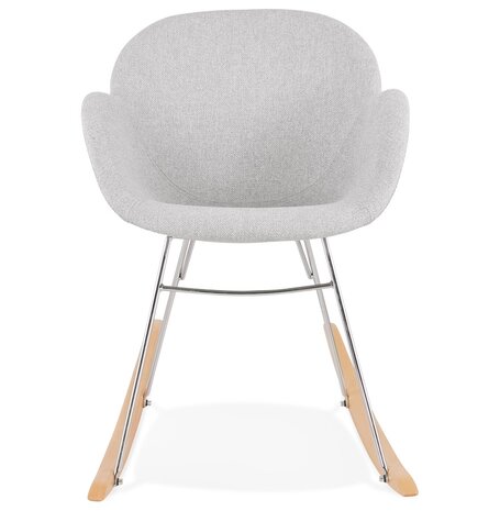 Design kantelstoel 'ROCKY' lichtgrijs in stof