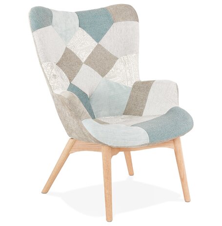 Oorfauteuil loungemodel 'DAMIAN' in Scandinavische stijl