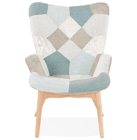 Oorfauteuil loungemodel 'DAMIAN' in Scandinavische stijl