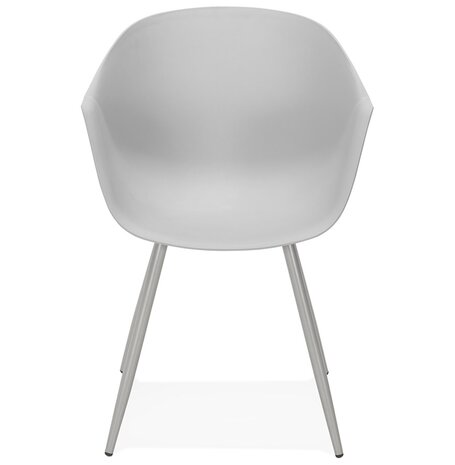 Grijze design stoel met armleuningen 'KELLY'