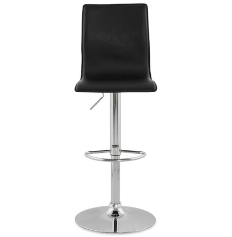 Design barkruk 'ALTO' uit zwart imitatieleder