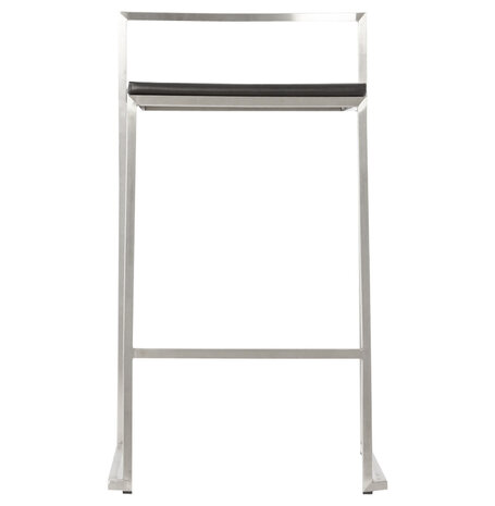 Zwarte halfhoge design kruk 'DISKO MINI' stapelbaar