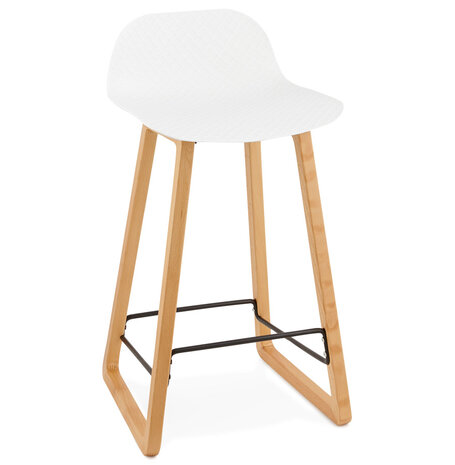 Witte, halfhoge kruk ‘MAKI MINI' in Scandinavische stijl
