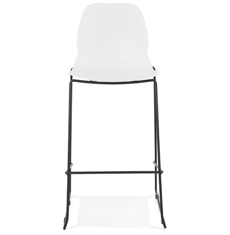 Design barkruk 'BERLIN' wit industriële stijl stapelbaar