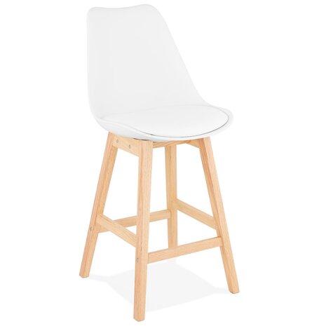 Halfhoge kruk ‘CAMILA MINI' wit Scandinavische stijl