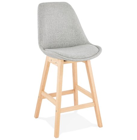 Halfhoge kruk ‘TERESA MINI' Scandinavische stijl van grijze stof