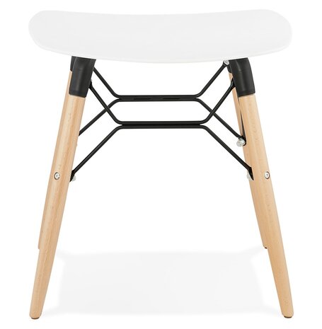 Design lage kruk 'ALADIN' wit Scandinavische stijl