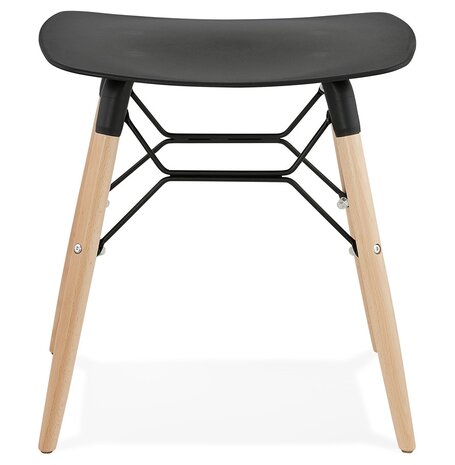 Design lage kruk 'ALADIN' zwart Scandinavische stijl