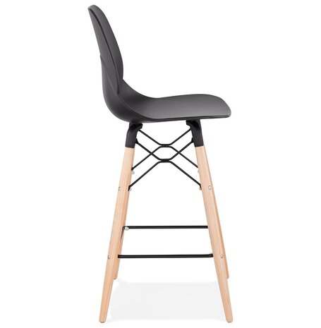 Halfhoge kruk 'COSMIK MINI' zwart Scandinavische stijl