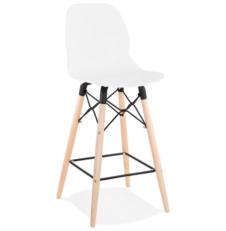 Halfhoge kruk 'COSMIK MINI' wit Scandinavische stijl